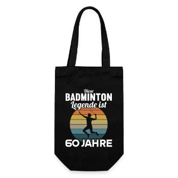 Diese Badminton Legende ist 60 Jahre 60 Geburtstag - Geschenkbeutel für Flaschen - Schwarz - Vorne