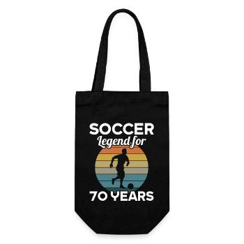 This football legend is 70 years 70 birthday - Gift Bag for Bottles - black - Front