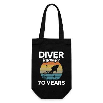 This diver legend is 70 years 70 birthday - Gift Bag for Bottles - black - Front