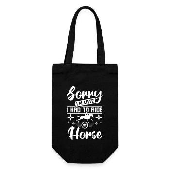 Désolé je suis en retard j’ai dû monter à cheval - Sac à bouteille - noir - Devant