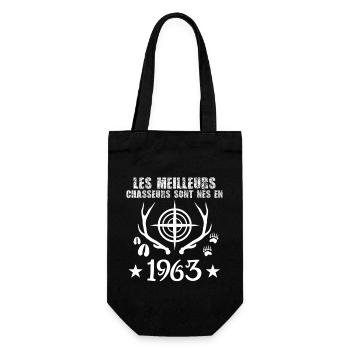 Chasseur | Anniversaire chasseur 1963 - Sac à bouteille - noir - Devant