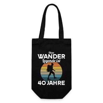 Diese Wander Legende ist 40 Jahre 40 Geburtstag - Geschenkbeutel für Flaschen - Schwarz - Vorne