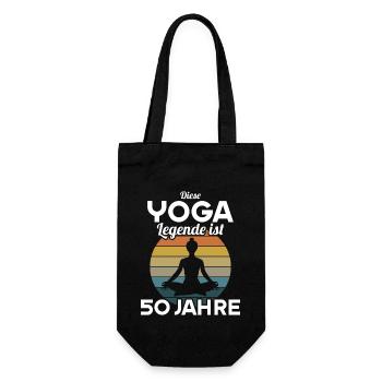 Diese Yoga Legende ist 50 Jahre 50 Geburtstag - Geschenkbeutel für Flaschen - Schwarz - Vorne