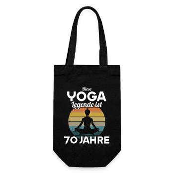 Diese Yoga Legende ist 70 Jahre 70 Geburtstag - Geschenkbeutel für Flaschen - Schwarz - Vorne