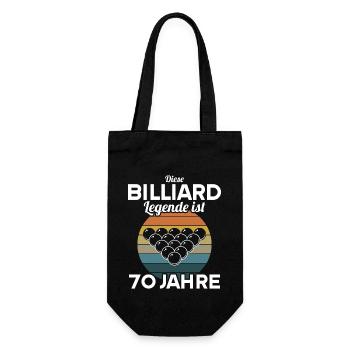 Diese Billiard Legende ist 70 Jahre 70 Geburtstag - Geschenkbeutel für Flaschen - Schwarz - Vorne