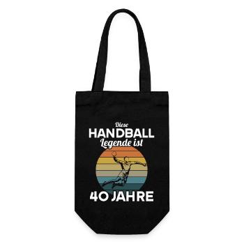 Diese Handball Legende ist 40 Jahre 40 Geburtstag - Geschenkbeutel für Flaschen - Schwarz - Vorne