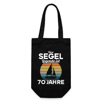 Diese Segel Legende ist 70 Jahre 70 Geburtstag - Geschenkbeutel für Flaschen - Schwarz - Vorne