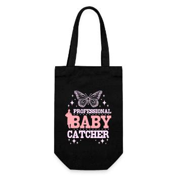 Professional baby catcher - Geschenkbeutel für Flaschen - Schwarz - Vorne