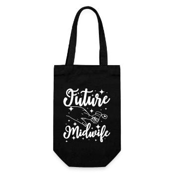 Future midwife - Geschenkbeutel für Flaschen - Schwarz - Vorne