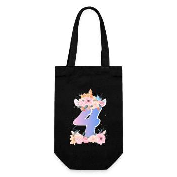 4 Unicorn Crown Cute Bouquet 4. - Gift Bag for Bottles - black - Front