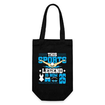 Cette légende du sport a maintenant 25 ans et nage - Sac à bouteille - noir - Devant