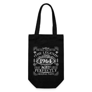 1964 Legend | Vintage Aged Perfectly 1964 - Gift Bag for Bottles - black - Front