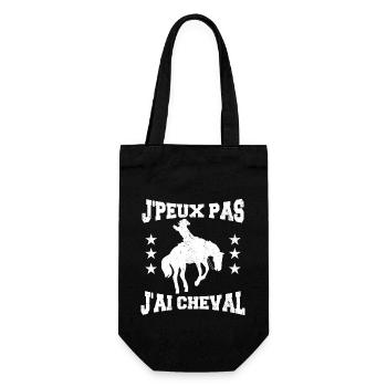 Je Peux Pas J'ai Cheval | fan de cheval | chevaux - Sac à bouteille - noir - Devant