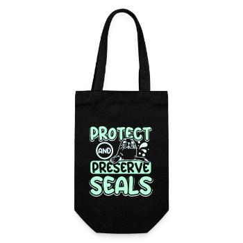 Protect and preserve seals - Gift Bag for Bottles - black - Front