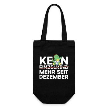 Kein Einzelkind Mehr Seit Dezember Große - Geschenkbeutel für Flaschen - Schwarz - Vorne