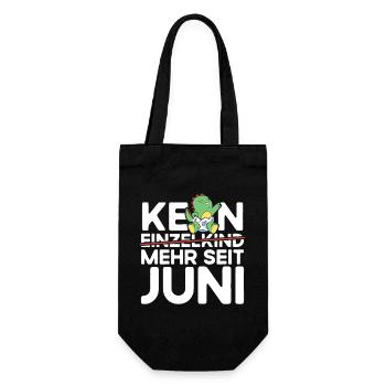 Kein Einzelkind Mehr Seit Juni Große Schwester - Geschenkbeutel für Flaschen - Schwarz - Vorne