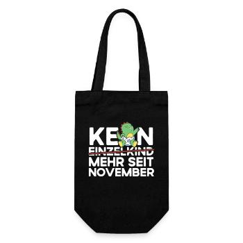 Kein Einzelkind Mehr Seit November Große - Geschenkbeutel für Flaschen - Schwarz - Vorne