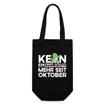 Kein Einzelkind Mehr Seit Oktober Große Schwester - Geschenkbeutel für Flaschen - Schwarz - Vorne