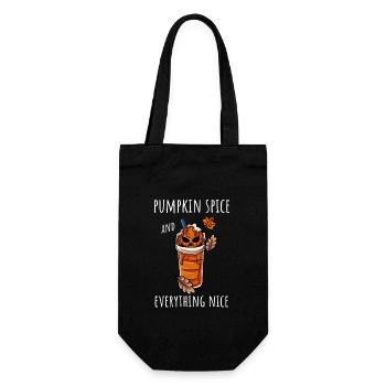 Coffee Drinker Pumpkin Autumn - Gift Bag for Bottles - black - Front