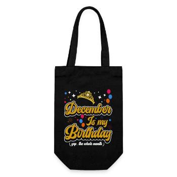 Décembre est mon anniversaire. La célébration de l' - Sac à bouteille - noir - Devant