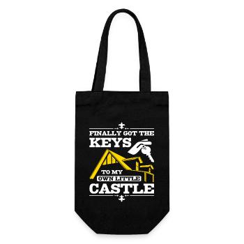 Finally got the keys to my own little castle - Gift Bag for Bottles - black - Front