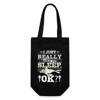 I just realy like to sleep ok - Gift Bag for Bottles - black - Front