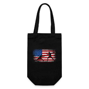Usa American Flag Fencing 4th of july - Gift Bag for Bottles - black - Front