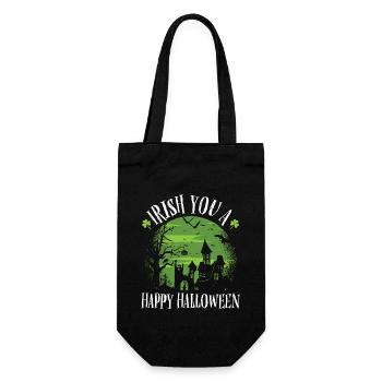 Irish You A Happy Halloween Cloverleaf - Sac à bouteille - noir - Devant