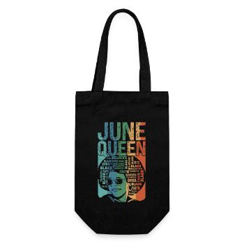 Juni - Geburtsmonat Der Königin - Feiern Sie Den - Geschenkbeutel für Flaschen - Schwarz - Vorne