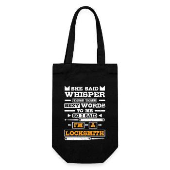 Three sexy words I'm a locksmith - Geschenkbeutel für Flaschen - Schwarz - Vorne