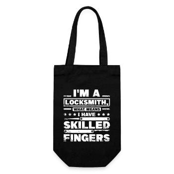 Skilled fingers locksmith - Geschenkbeutel für Flaschen - Schwarz - Vorne