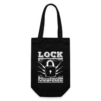 Lock whisperer locksmith - Geschenkbeutel für Flaschen - Schwarz - Vorne