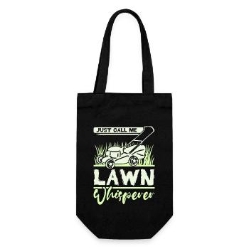 Just call me lawn whisperer - Geschenkbeutel für Flaschen - Schwarz - Vorne