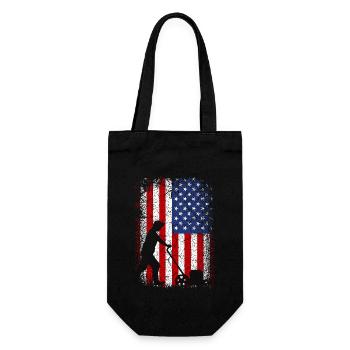 Usa american flag landscapers 4th of july - Geschenkbeutel für Flaschen - Schwarz - Vorne