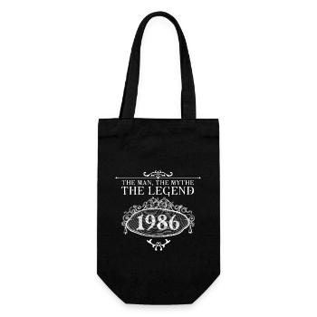 1986 | Vintage Legend since 1986 birthday - Gift Bag for Bottles - black - Front