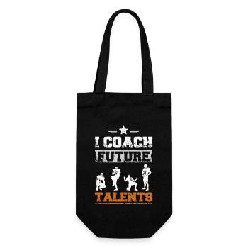 I coach future talents american football - Gift Bag for Bottles - black - Front