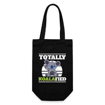 Koala Bär Australischer Koalafied - Geschenkbeutel für Flaschen - Schwarz - Vorne