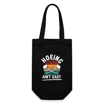 Local vegetable cultivation Hacking is not easy Landw - Gift Bag for Bottles - black - Front