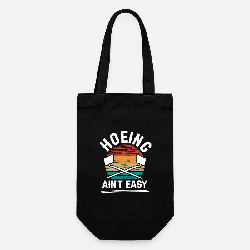 Local vegetable cultivation Hacking is not easy Landw - Gift Bag for Bottles - black
