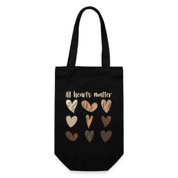 All Hearts Matter Celebrate Black Melanin Skin - Geschenkbeutel für Flaschen - Schwarz - Vorne