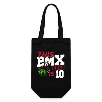 Dieser Bmx-fahrer Ist 10 Coole Fahrradkinder 10. - Geschenkbeutel für Flaschen - Schwarz - Vorne