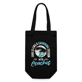 Trainer Ausbilder Coaching Schwimmen Sporttrainer - Geschenkbeutel für Flaschen - Schwarz - Vorne