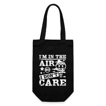 I'm in the air so I Don't care hot air balloon - Gift Bag for Bottles - black - Front