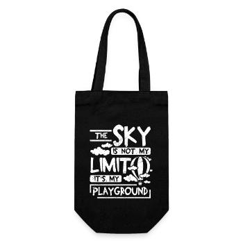 Le ciel n’est pas ma limite, c’est mon terrain de jeu - Sac à bouteille - noir - Devant