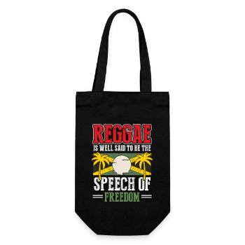Rasta Musik Rastafarian Jamaika - Geschenkbeutel für Flaschen - Schwarz - Vorne