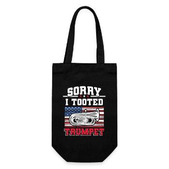 Jazz Marching Band Trumpet Player - Gift Bag for Bottles - black - Front