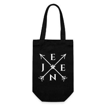 Jeen X- Form Motiv Jeen Geschenk - Geschenkbeutel für Flaschen - Schwarz - Vorne