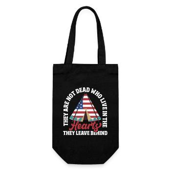 Stamm USA Flagge Patriotischer Indianer - Geschenkbeutel für Flaschen - Schwarz - Vorne