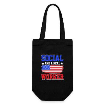 School Social Worker Work Health Staff - Gift Bag for Bottles - black - Front