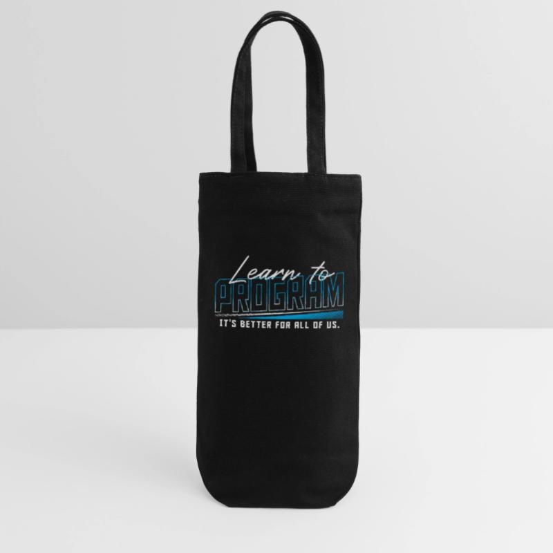 HTML Binary Code Hacking Programmer Gift Bag for Bottles